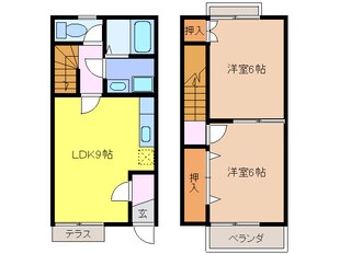 須ケ口駅 徒歩10分 1-2階の物件間取画像